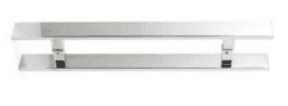 Tirador tipo h rectangular 30.5 x 50cm satinado